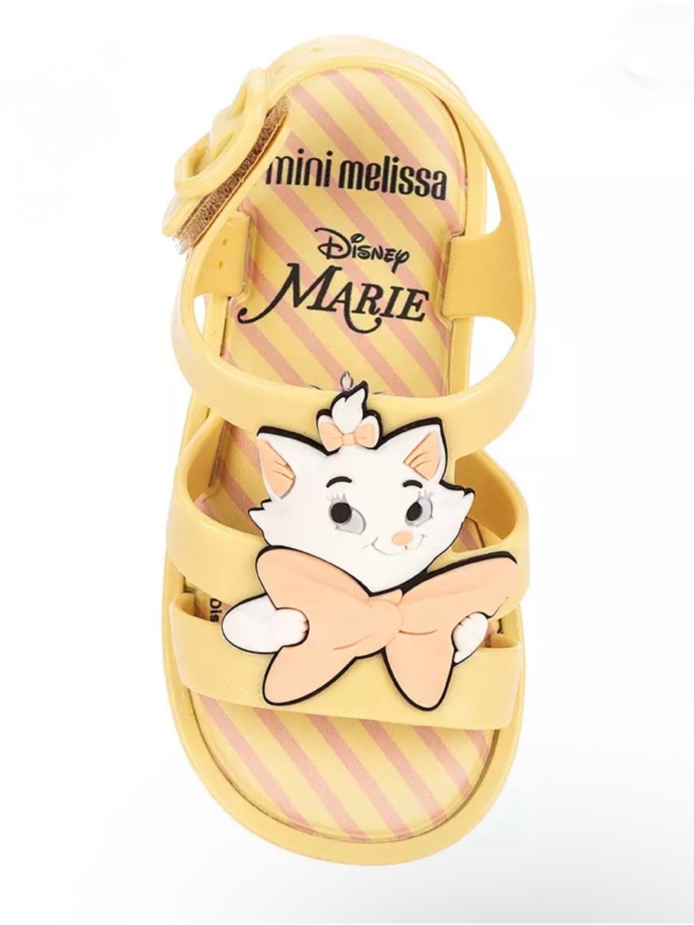 Mini Melissa Yellow Marie Bow Girls' Sandals